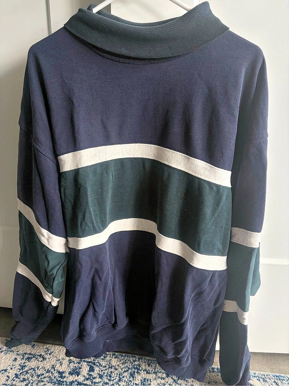 Blass Sport Color Block Mock Neck Pullover
